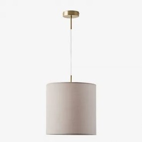 Arlina Stoffen Hanglamp Plafondlamp Licht Taupe Grijs Ø30 Cm - ↑30 Cm Arlina & Goud - Transparant - Sklum