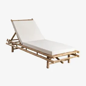 Set Van 2 Gossy Bamboe Ligstoelen Bamboe & Tapioca Beige - Sklum