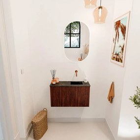 Mondiaz Joya DLux 70cm toiletmeubel ruby met wastafel faye rechts zonder kraangat lava