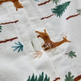 Kinderdekbedovertrek, flanel, dierenprint, GRIZZLY