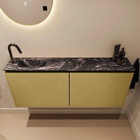 Mondiaz Ture DLux toiletmeubel 120cm oro met wastafel lava links met kraangat