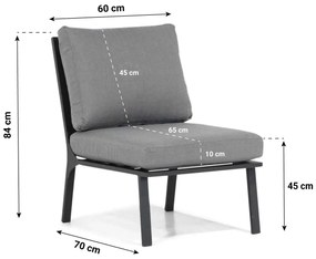 Dining Loungeset Aluminium Grijs 6 personen Lifestyle Garden Furniture Palazzo