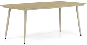 Dining Tuintafel rechthoekig 180 x 92 cm Aluminium/Polywood (teakfinish) Taupe Matale