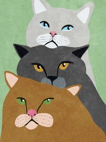 Ilustratie Cat Trio, Raissa Oltmanns