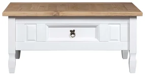vidaXL Salontafel 100x60x45 cm Mexicaans grenenhout Corona-stijl wit