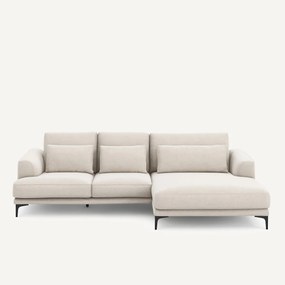 XL hoekbank rechts met longchair, gemêleerd canvas, MARSILE