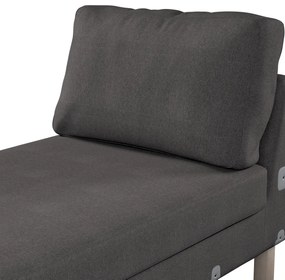 Dekoria Model Karlstad chaise longue bijzetbank, donkergrijs