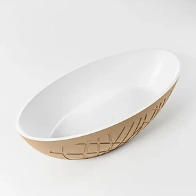 MONDIAZ HOLM Vrijstaand bad - 180x85cm - kleur Oro / Talc HOLM180-ORO/TAL