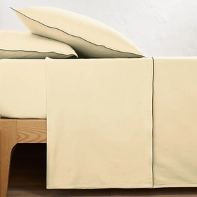 Hoeslaken van 118 draden gewassen katoensatijn, Victor uni