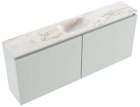 Mondiaz Ture DLux toiletmeubel 120cm greey met wastafel frappe midden zonder kraangat