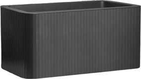 Florus Jive Terrace Stripe 80cm Plantenbak - L78 x W39 x H37.2 cm - Antraciet