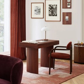 MDF bureau met palissanderfineer, 2 lades, LEVENOR