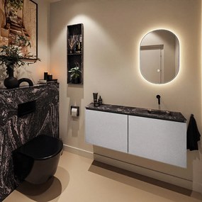 Mondiaz Ture DLux toiletmeubel 120cm plata met wastafel lava rechts zonder kraangat