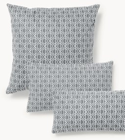 Katoenen kussenhoes Jella met geometrische print