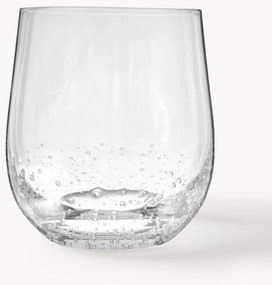 Mondgeblazen Bubble waterglazen met decoratieve luchtbellen, 4 stuks