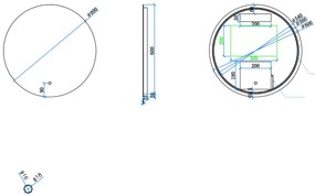 Mueller Cody ronde spiegel 60cm met verlichting en verwarming