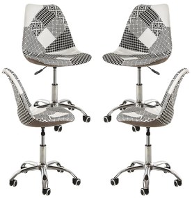 Set 4 Neo Patchwork Stoelen