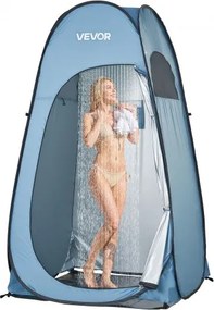 VEVOR Douchetent (119x119x210 cm) Pop-up Toilettent met snelle opzet, Omkleedtent inclusief haringen, touwen en draagtas, gemaakt van 190T polyester, ideaal voor kamperen, strand, vissen, blauw