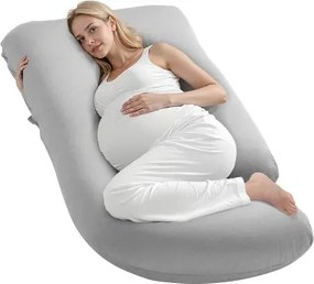 VEVOR Zwangerschapskussen 132x68x20cm, G-vormig voedingskussen, kussen voor volledige lichaamsondersteuning met afneembare en wasbare hoes, kussen voor zijslapers ter verlichting van rug, buik, heupen en benen