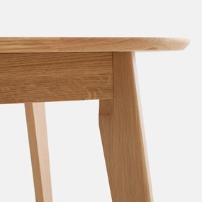 Eettafel, rechthoekig, van massief eikenhout, 4-persoons, Dalmar