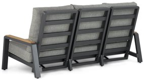 Stoel en Bank Loungeset 5 personen Aluminium/teak Grijs  Osmen Manly