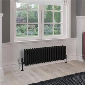 Eastbrook Rivassa 4 koloms radiator 100x30cm staal 1197W zwart mat