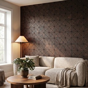 Decoratief Houten Wandpaneel | Nolan Rose Black | 60×60 cm | Amerikaans Notenhout