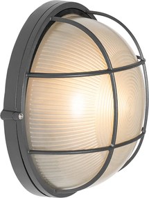 Industriële buitenwandlamp donkergrijs IP44 - Hanneke