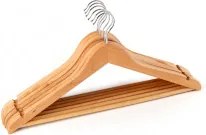 Set Van 6 Houten Hangers Orig Houtbruin - Sklum