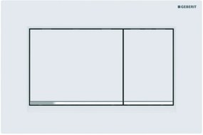 Geberit Sigma 10 (ex Sigma 30) bedieningspaneel mat wit/chroom voor Sigma reservoirs 8cm (UP720) en 12cm (UP320)