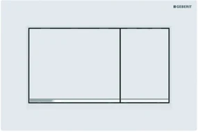 Geberit Sigma 20 (ex Sigma 30) bedieningspaneel mat wit/chroom voor Sigma reservoirs 8cm (UP720) en 12cm (UP320)