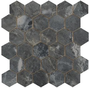 Jabo Luxury Dark hexagon mozaïek 26x27cm