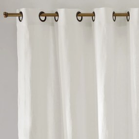 Gordijn in gewassen linnen met oogjes Onega