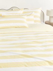 Gestreept katoenen omkeerbaar dekbedovertrek Lorena