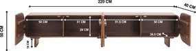 Organisch Gevormde TV Meubel 220cm - 220x40x50cm.