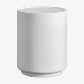 Ronde Bijzettafel Ø35 Cm In Cement Darwys Wit - Sklum