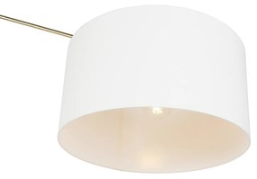Moderne vloerlamp goud met kap wit 50 cm verstelbaar - Editor Design, Modern E27 Binnenverlichting Lamp