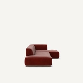 Rechter hoekbank XL in fluweel, Jacopo