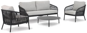 Stoel en Bank Loungeset 4 personen Aluminium/rope Grijs  Coco Puerto/Pacific