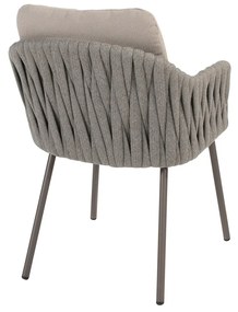 Taste by 4 Seasons Cannes tuinset terre met Sarah tafel 120 cm Tuinstoel   bruin weerbestendig