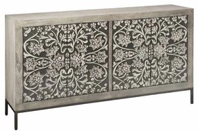 Burgun Dressoir 165cm | Tower Living | Hout & Mangohout & Metaal | Grijs   | Cavetown