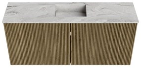 Mondiaz Joya DLux 90cm toiletmeubel dusk met wastafel faye midden zonder kraangat glace