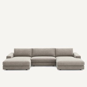 5-zits panoramabank fluweel chenille, Skander