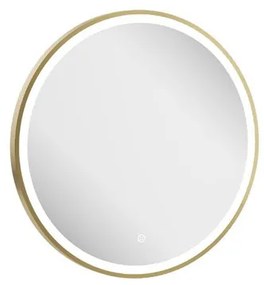 Crosswater Infinity Spiegel - met verlichting - rond - 60cm - geborsteld messing (goud) IF_MIRROR60F