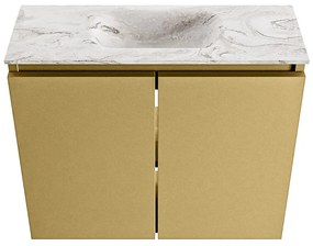 Mondiaz Ture DLux toiletmeubel 60cm oro met wastafel glace midden met kraangat