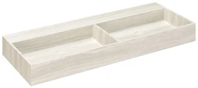 Saniclear White Travertin marmer wastafel 120x46cm zonder kraangat
