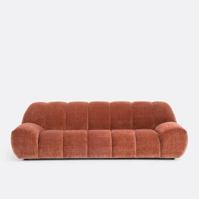 Bank, 4-zit, in vintage ribfluweel, Nuria