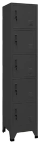 vidaXL Lockerkast 38x40x180 cm staal antracietkleurig