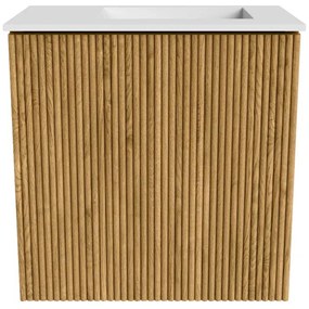 Mondiaz Joya 40cm toiletmeubel oak met wastafel faye rechts zonder kraangat talc