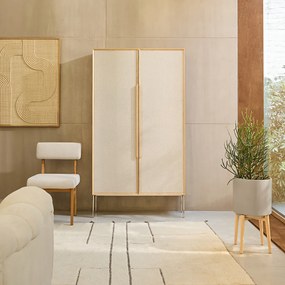 Bureaukast met eikenfineer en structuurstof, Omid